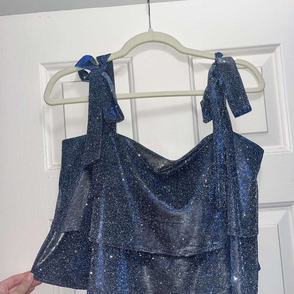 Sparkling Blue Layered Tank Top